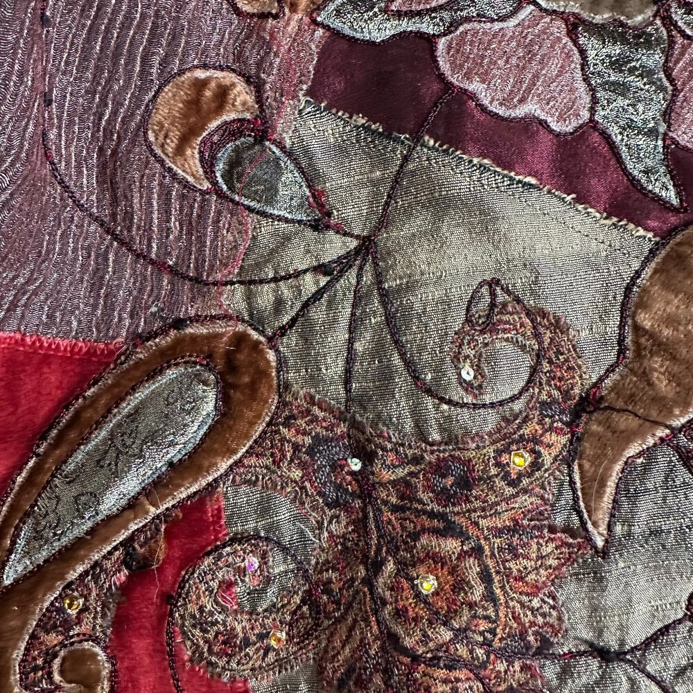 Vintage Flashback Patchwork Floral Embroidered Ja… - image 5